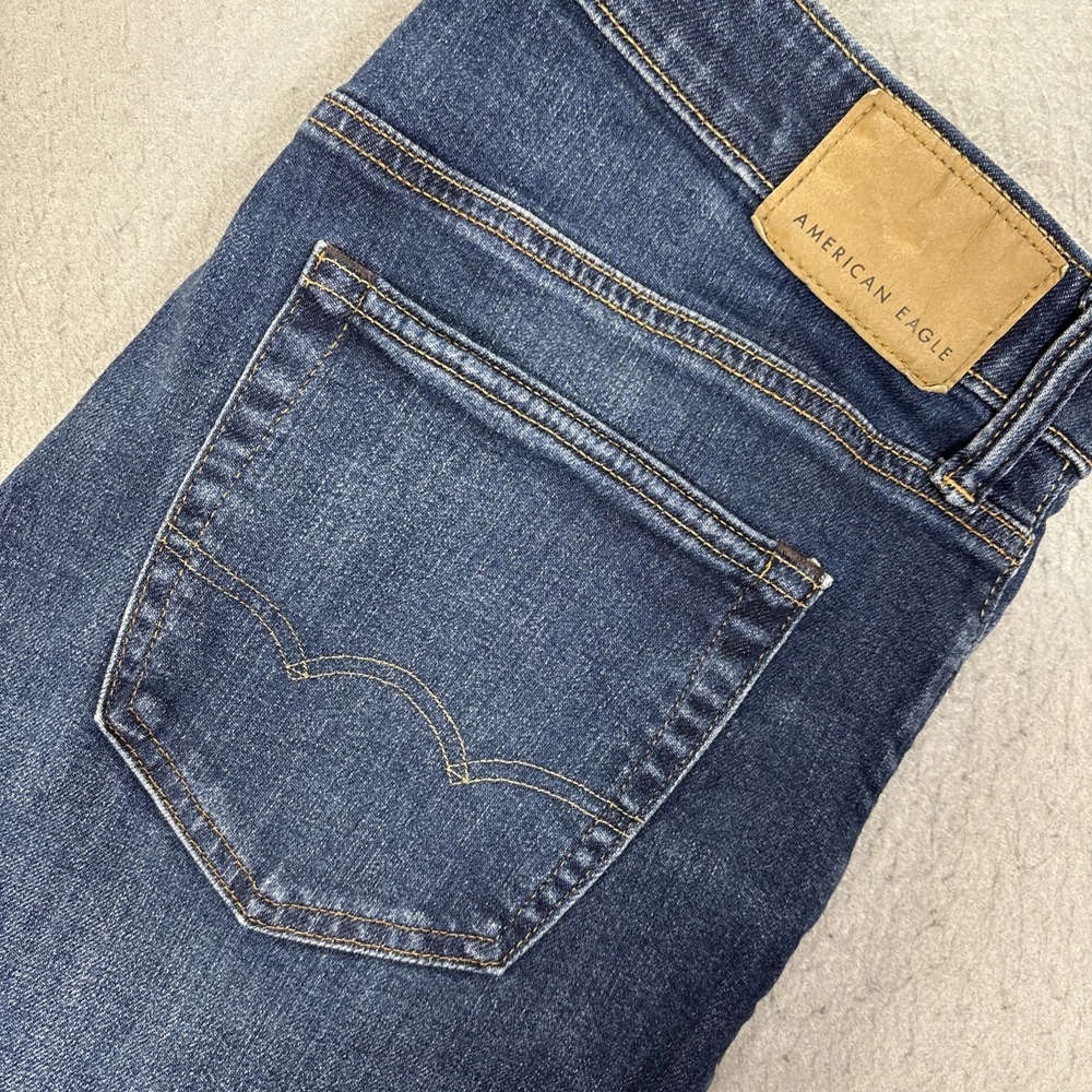 American Eagle Airflex Slim Straight Blue Denim Jean‎ Men 30x32